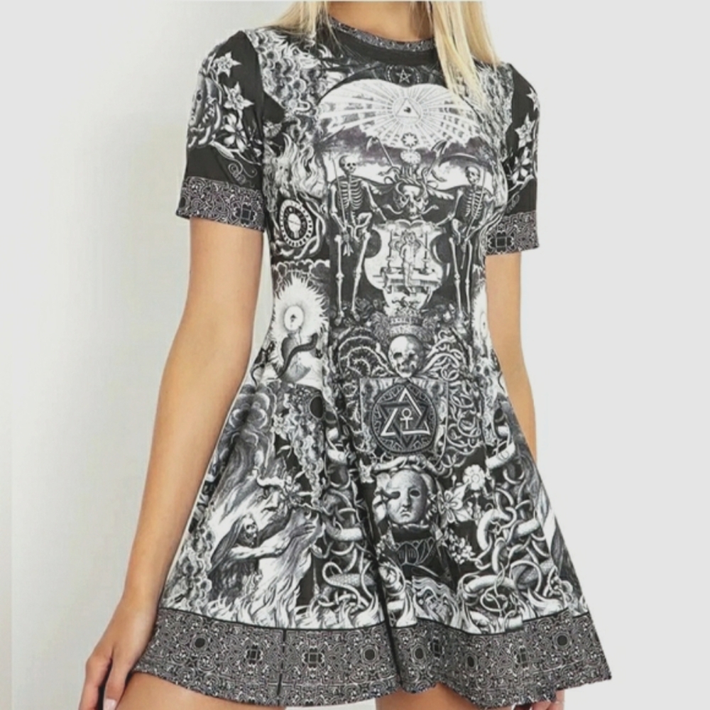 Rare BLACKMILK "Til Death Do Us Part" Evil Tee Dress - Deadstock - Pics Added